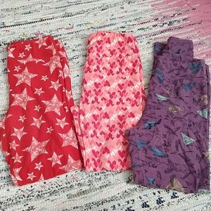 Bundle of 3 OS holiday leggings